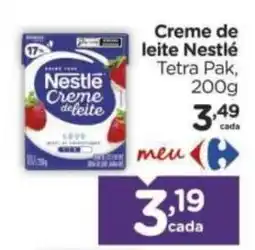 Carrefour Creme de leite Nestlé oferta