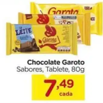 Chocolate garoto sabores, tablete