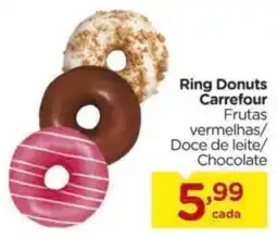 Carrefour ring donuts carrefour frutas vermelhas/doce de leite/chocolate oferta