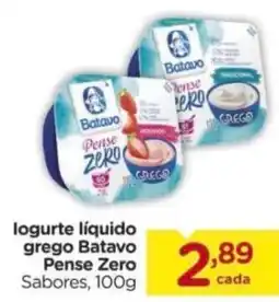 Carrefour logurte líquido grego batavO pense zero sabores oferta