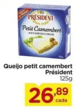 Carrefour Queijo petit camembert Président oferta