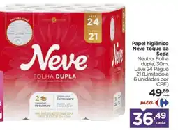 Carrefour Papel higiênico Neve Toque da Seda oferta