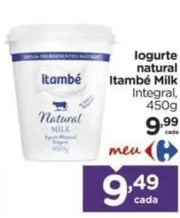 Carrefour logurte natural itambé milk integral oferta