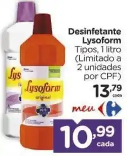 Carrefour Desinfetante Lysoform Tipos oferta