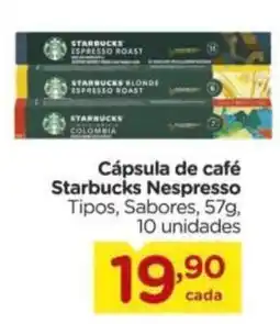 Carrefour Cápsula de café Starbucks Nespresso oferta
