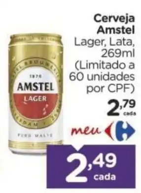 Carrefour Cerveja Amstel lager oferta