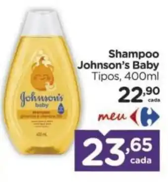 Carrefour Shampoo johnson's baby tipos oferta