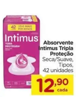 Carrefour Absorvente intimus tripla proteção seca/suave, tipos oferta