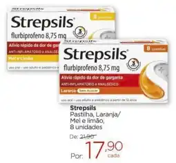 Drogarias Carrefour Strepsils pastilha, laranja/ mel e limão oferta