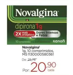 Drogarias Carrefour Novalgina 1g, 10 comprimidos oferta