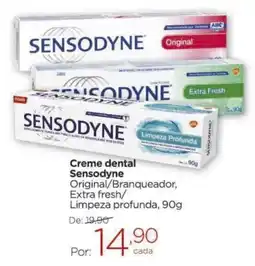 Drogarias Carrefour Creme dental Sensodyne Original/Branqueador, Extra fresh/ Limpeza profunda oferta