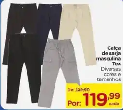 Carrefour Calça de sarja masculina Tex oferta