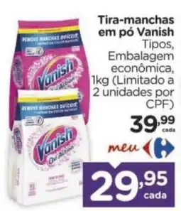 Carrefour Tira-manchas em pó Vanish oferta