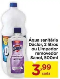Carrefour Água sanitária Daclor ou Limpador removedor Sanol oferta