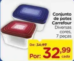 Carrefour Conjunto de potes Carrefour oferta