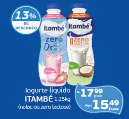 Cometa Supermercados logurte líquido itambé 1,15kg (nolac ou zero lactose) oferta
