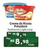 Novo Atacarejo President - creme de ricota oferta