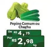 Novo Atacarejo Pepino comum ou chuchu oferta
