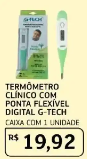 Termômetro clínico com ponta flexível digital g-tech