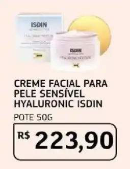 Assaí Atacadista Creme facial para pele sensível hyaluronic isdin oferta