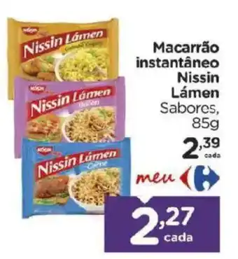 Carrefour Bairro Macarrão instantâneo Nissin Lámen Sabores oferta