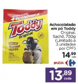 Carrefour Bairro Achocolatado em pó Toddy Original oferta