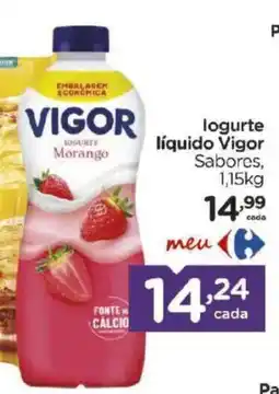 Carrefour Bairro logurte líquido vigor sabores oferta