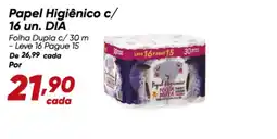 Dia Dia - papel higiênico c/ 16 un oferta