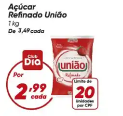 Dia União - açúcar refinado oferta