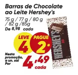 Dia Hershey´s - barras de chocolate ao leite oferta