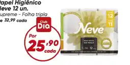 Dia Neve - papel higiênico oferta