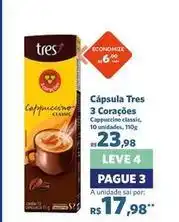 Sam's Club 3 corações - cápsula tres oferta