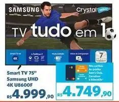 Sam's Club Samsung - smart tv 75 uhd 4k u8600f oferta