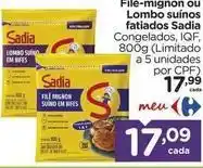 Carrefour Sadia - filé-mignon ou lombo suinos fatiados oferta