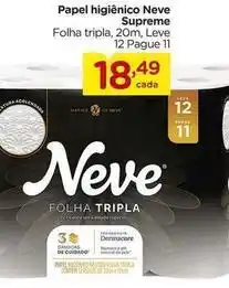 Carrefour Neve - papel higiênico supreme oferta