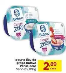 Carrefour Batavo - iogurte líquido grego pense zero oferta