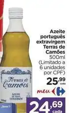Carrefour Terras de camões - azeite português extravirgem oferta
