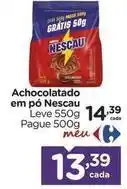 Carrefour Nestlé - achocolatado em pó nescau oferta