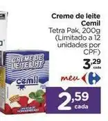Carrefour Cemil - cremes de leite oferta