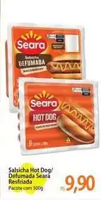 Atacadão Seara - salsicha hot dog/ defumada oferta
