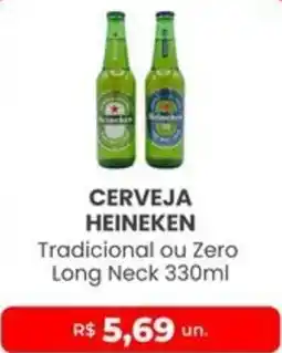 Higa Atacado Cerveja heineken tradicional ou zero long neck oferta
