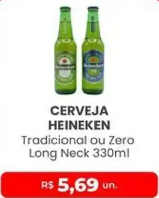 Higa Atacado Cerveja heineken tradicional ou zero long neck oferta