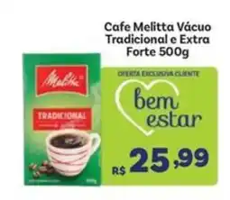 Covabra Supermercados Cafe Melitta Vácuo Tradicional e Extra Forte oferta