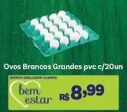 Covabra Supermercados ovos brancos grandes pvc c/20un oferta