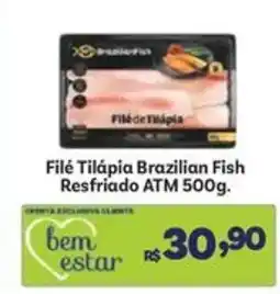 Covabra Supermercados Filé Tilápia Brazilian Fish oferta