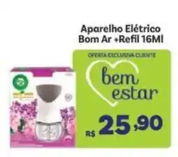 Covabra Supermercados Aparelho Elétrico Bom Ar + Refil 16Ml oferta