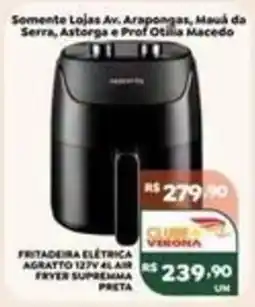 Verona Supermercados Fritadeira elétrica agraatto 127v 4l air fryer supremma preta oferta