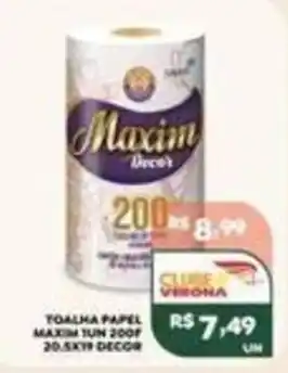 Toalha papel maxim tun 200f