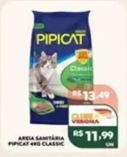 Verona Supermercados Areia sanitária pipicat 4kg classic oferta