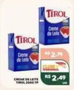 Verona Supermercados Creme de Leite Tirol oferta